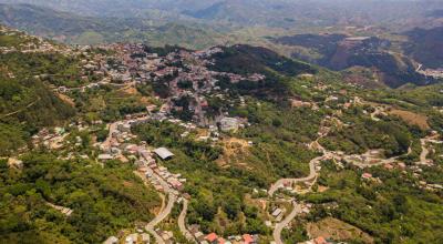 Vista panorámica del sector El Soroche, uno de los puntos del distrito minero Portovelo-Zaruma donde se registra minería ilegal.