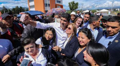 El vicepresidente Otto Sonnenholzner en un acto en la Universidad Politécnica de Chimborazo, en Riobamba, el 22 de enero de 2020.