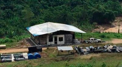 Imagen del campamento La Esperanza, del proyecto minero San Carlos Panantza, que fue destruido el 28 de marzo.