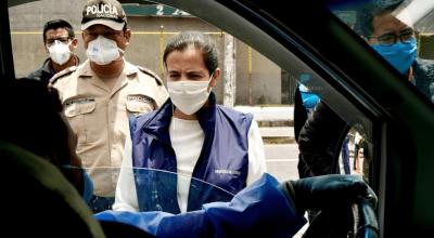 La ministra de Gobierno, María Paula Romo, supervisó un operativo de control en Quito, el pasado 10 de abril. 