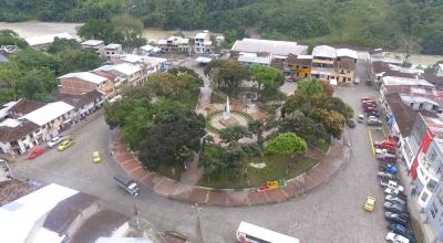 Parque principal del cantón Santiago de Méndez, ubicado en el centro de la provincia de Morona Santiago, donde ocurrieron los temblores.