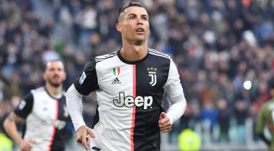 Cristiano Ronaldo, en un partido de la Serie A de la Liga italiana con la Juventus.