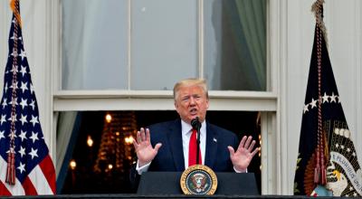 El presidente de Estados Unidos, Donald Trump, en una rueda de prensa en la Casa Blanca, este 22 de mayo de 2020.