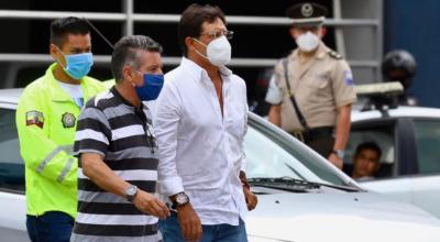 Momento de la detención del prefecto del Guayas, Carlos Luis Morales, en Guayaquil el 3 de junio de 2020.