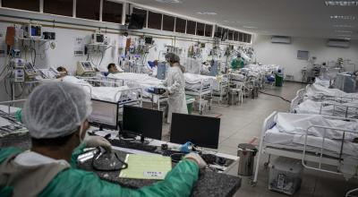 Imagen de un hospital para pacientes de Covid-19 en Brasil, donde se probará la posible vacuna, el 2 de junio. 