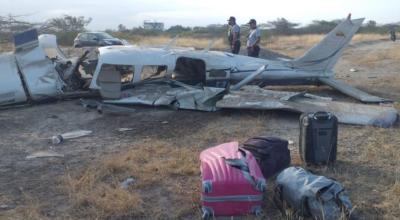 Imagen de la avioneta HC-BLO luego del accidente ocurrido el 8 de junio de 2020 en el sector El Bendito, en Perú.