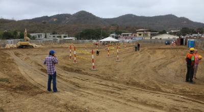 Las primeras obras en el terreno para la construcción del Hospital de Bahía.