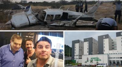 Daniel Salcedo, investigado por la Fiscalía por el presunto delito de peculado en el hospital de Ceibos, sufrió un accidente de avioneta, el 8 de junio. 