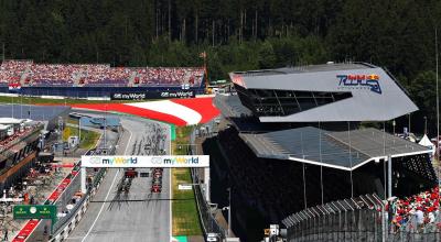 Los pilotos en la línea de salida previo al Gran Premio de Austria, de la Fórmula 1.