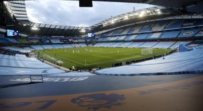 Vista panorámica del estadio Etihad, del Manchester City, el 22 de junio de 2020.