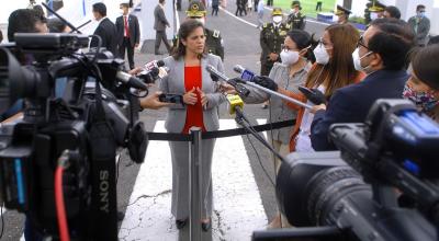 La ministra de Gobierno, María Paula Romo, durante un evento de la Polícia, el pasado 9 de junio. 