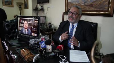 Jorge Acosta, abogado de 'Dalo' Bucaram, se pronunció sobre el caso contra su defendido, el lunes 27 de julio de 2020.