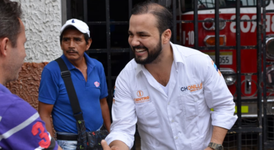 Luis Chonillo en un acto proselitista el 13 de noviembre de 2018.