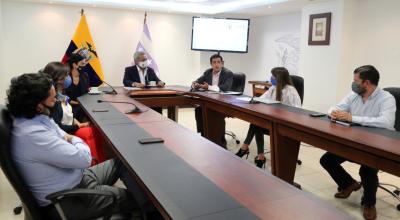 El Presidente de la República, Lenín Moreno y el ministro de Finanzas, Richard Martínez, lideraron un gabinete ampliado en Guayaquil, el 2 de septiembre de 2020.