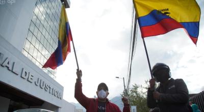 Manifestantes se concentraron en los exteriores de la Corte Nacional de Justicia, el 7 de septiembre de 2020.