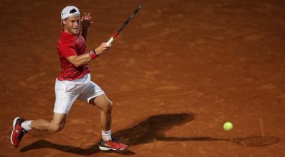 Diego Schwartzman durante la semifinal del ATP Masters 1.000 de Roma, el domingo 20 de septiembre de 2020.