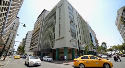 Edificio de la Bolsa de Valores de Guayaquil (BVG), en las calles Pichincha e Illingworth, en Guayaquil, el 22 de septiembre de 2020. 