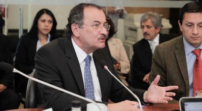El excontralor del Estado, Carlos Pólit, en una comparecencia ante una comisión de la Asamblea, el 13 de abril de 2016.