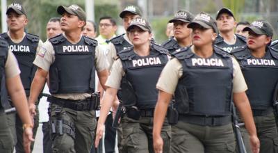 Hay 52 mil policías activos que son parte del Isspol, además de los jubilados. Aquí en la ceremonia por los 82 años de profesionalización de la Policía Nacional y graduación de 297 cadetes, en la Escuela Superior, en Quito, en marzo de 2020.
