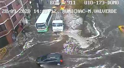 Inundaciones en el sur de Quito, el 28 de septiembre de 2020.