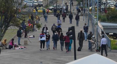 Vista general de la avenida Naciones Unidas de Quito, el 7 de octubre de 2020.