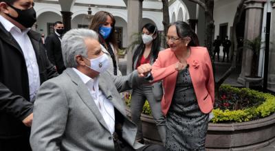 El Presidente Lenín Moreno se reunió con los jubilados, en el Palacio de Carondelet, el 5 de octubre de 2020. 