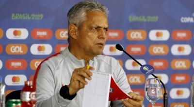 Reinaldo Rueda, durante una rueda de prensa en la Copa América de Brasil 2019.