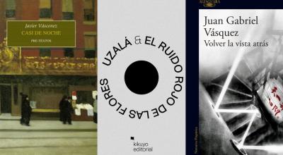 "Casi de noche", de Javier Vásconez; "Uzalá | El ruido rojo de las flores", de Lucía Moscoso Rivera, y "Volver la vista atrás", de Juan Gabriel Vásquez, son tres de los libros que se presentaron en esta edición de la FIL de Quito, 2020
