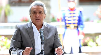 El presidente Lenín Moreno en el Palacio de Carondelet, en Quito, el 30 de septiembre de 2020. 