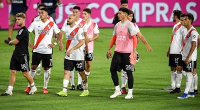 Los jugadores de River Plate después del empate ante Boca Junior, el sábado 2 de enero de 2020.