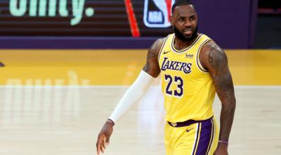 LeBron James, durante un partido de Los Lakers ante Golden State Warriors, en el Staples Center, el 18 de enero de 2021.