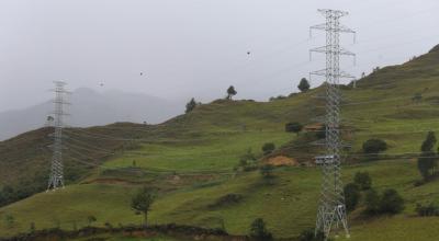 Una vista panorámica de las redes eléctricas en la región Sierra, en julio de 2018.