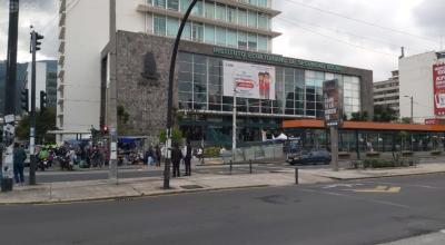 Una vista del edificio del IESS, en el centro norte de Quito, el 23 de febrero de 2021.