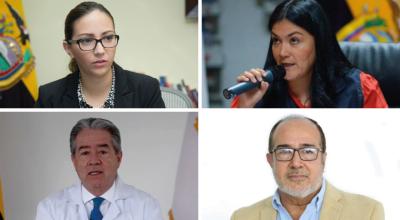 Verónica Espinosa (negro), Catalina Andramuño, Juan Carlos Zevallos (blanco) y Rodolfo Farfán.