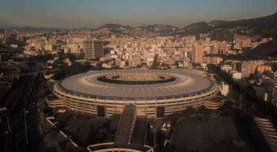 Vista aérea del estadio Maracaná, en Río de Janeiro (Brasil), el 2 de junio de 2020.