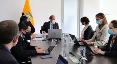 El ministro de Producción, Julio José Prado, en una reunión sobre facilitación del comercio, el 9 de junio de 2021. 
