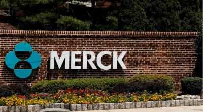 El logo de Merck Sharp & Dohme, en su complejo en Nueva Jersey.