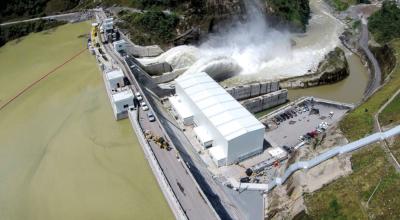 Vista aérea de la central hidroléctrica Manduriacu.