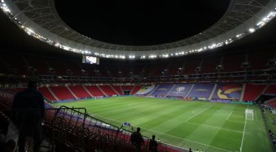 Vista panorámica del estadio Mané Garrincha, en Brasilia, antes de un partido por Copa América, el 9 de julio de 2021.