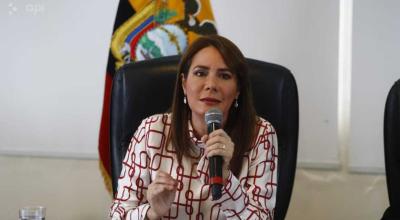 Viana Maino, ministra de telecomunicaciones, en rueda de prensa el 22 de julio de 2021.