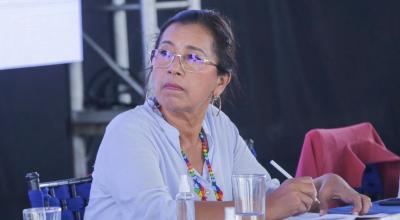 La presidenta de la Asamblea, Guadalupe Llori, durante la presentación de la agenda legislativa este 19 de julio de 2021.