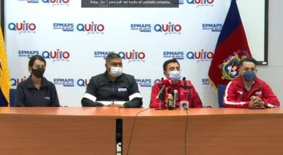 Directivos de la Empresa de Agua Potable de Quito y del Cuerpo de Bomberos hablan sobre el accidente ocurrido en la vía Pifo Papallacta, la madrugada del 22 de agosto,