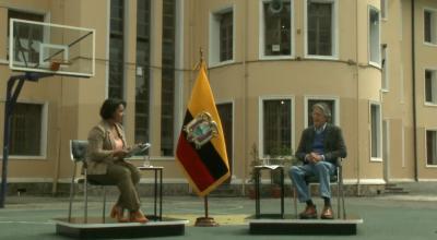 El  presidente Guillermo Lasso se refirió a la renuncia de Pascual del Cioppo a la Embajada de Ecuador en España, durante una entrevista televisiva, el 1 de septiembre de 2021.