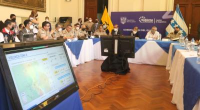 En la Gobernación del Guayas se realizó el Consejo de Seguridad Provincial, al que asistió la ministra de Gobierno, Alexandra Vela.