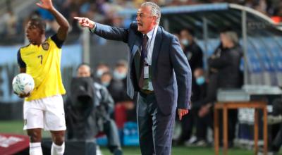 Gustavo Alfaro, durante el partido ante Uruguay, en Montevideo, el 9 de septiembre de 2021. 