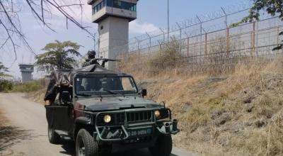 Operativo militar en el perímetro de la Penitenciaría del Litoral, el 30 de septiembre de 2021.