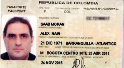 Captura del pasaporte de Álex Saab, extraditado a Estados Unidos, el 16 de octubre de 2021.
