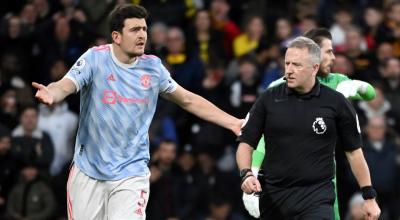 Harry Maguire, durante el partido del Manchester United ante el Watford, en Vicarage Road, el 20 de noviembre de 2021.