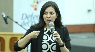 Daniela Chacón, en un evento del CNE sobre la violencia en espacios de participación política, el 29 de noviembre de 2019.