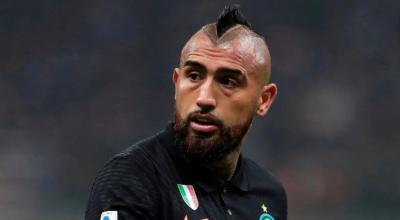 Arturo Vidal, en el partido del Inter ante el Napoli, en Milán, el 21 de noviembre de 2021.